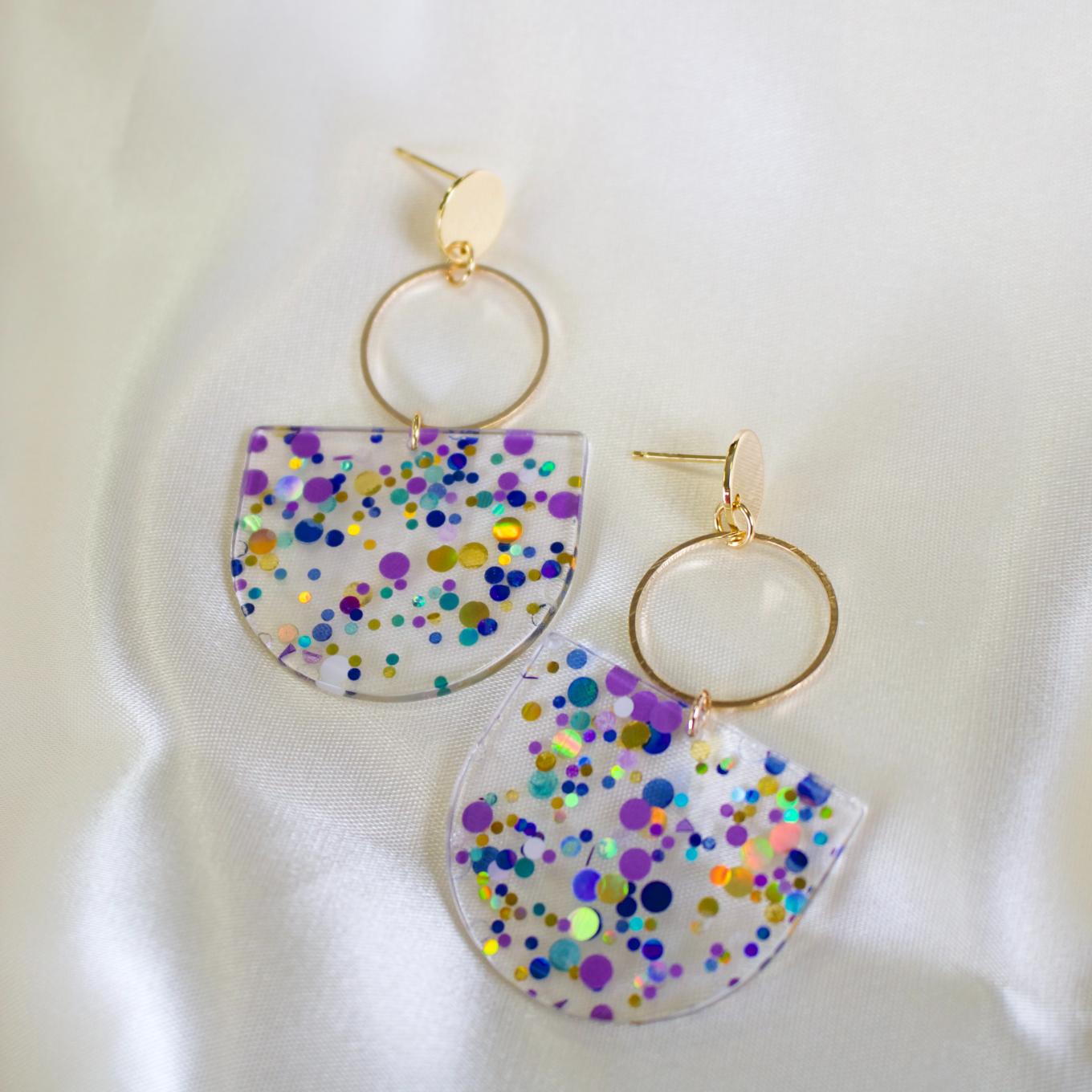 Tanner // Confetti Charm Dangle Earrings