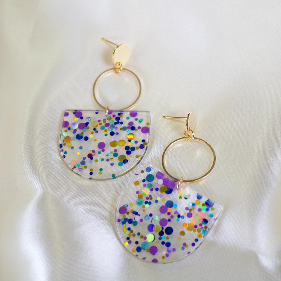 Tanner // Confetti Charm Dangle Earrings