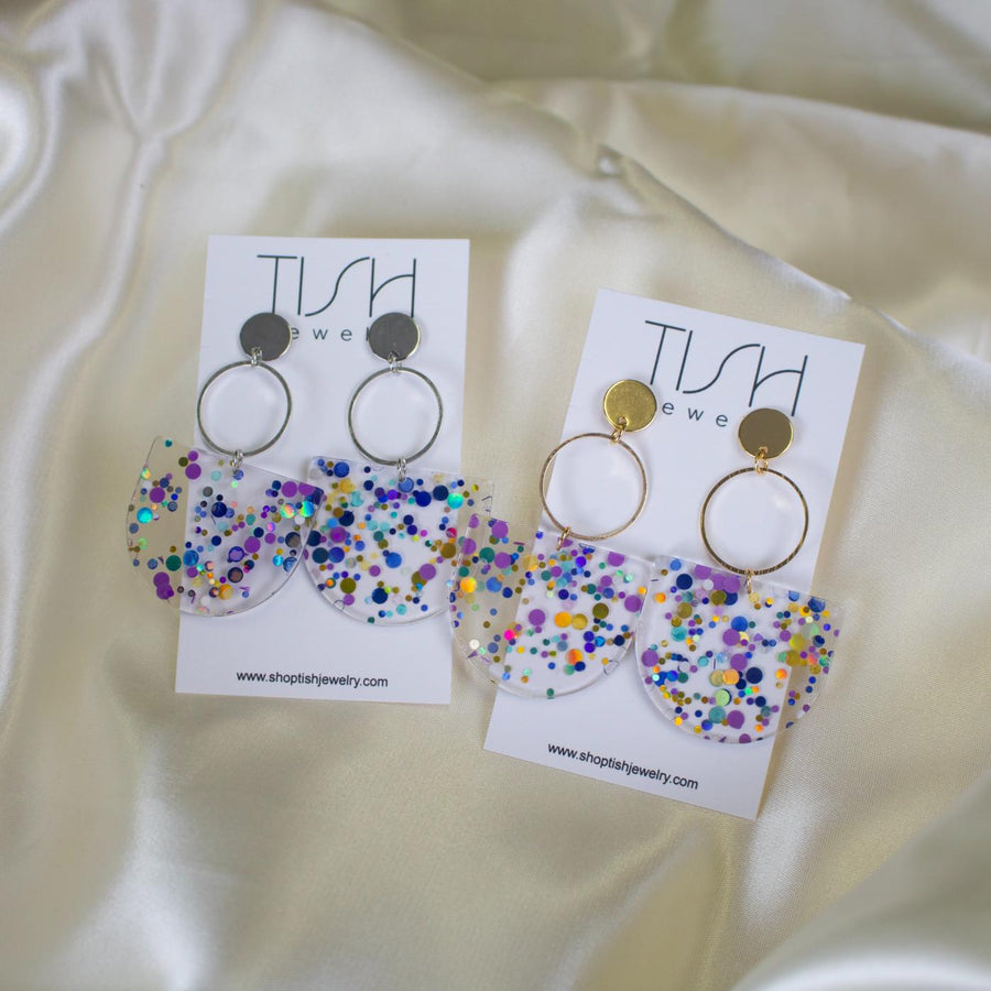 Tanner // Confetti Charm Dangle Earrings
