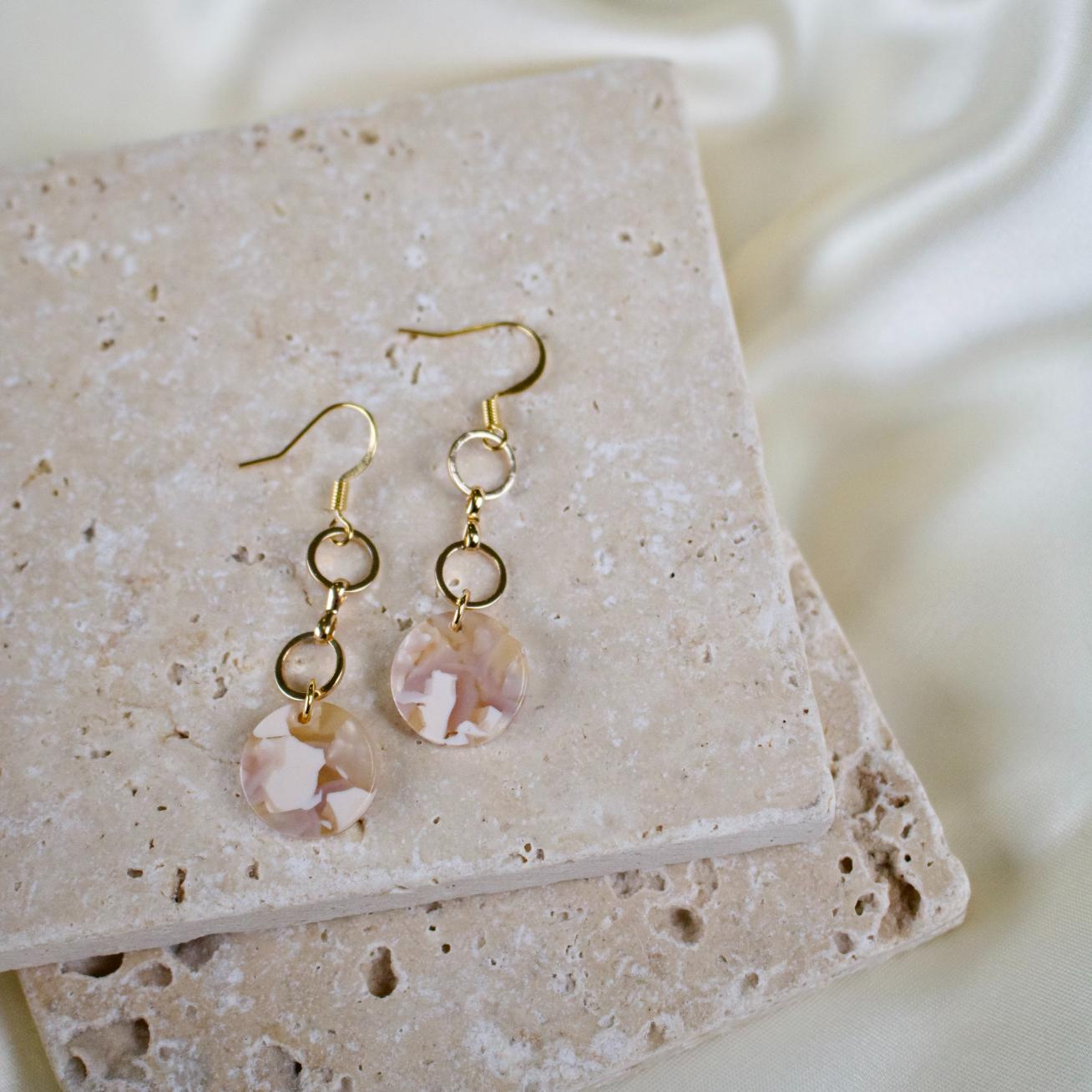 Blaire // Acetate Circle Dangle Earrings