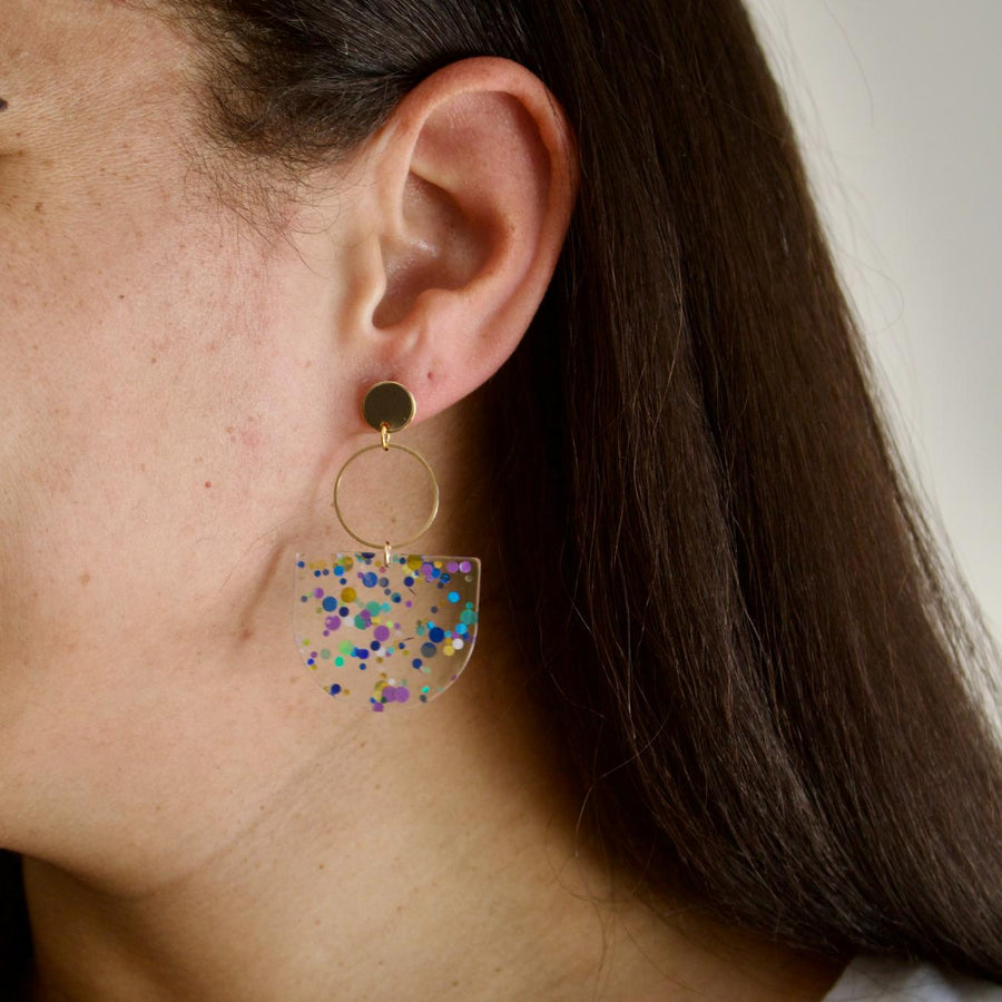 Tanner // Confetti Charm Dangle Earrings