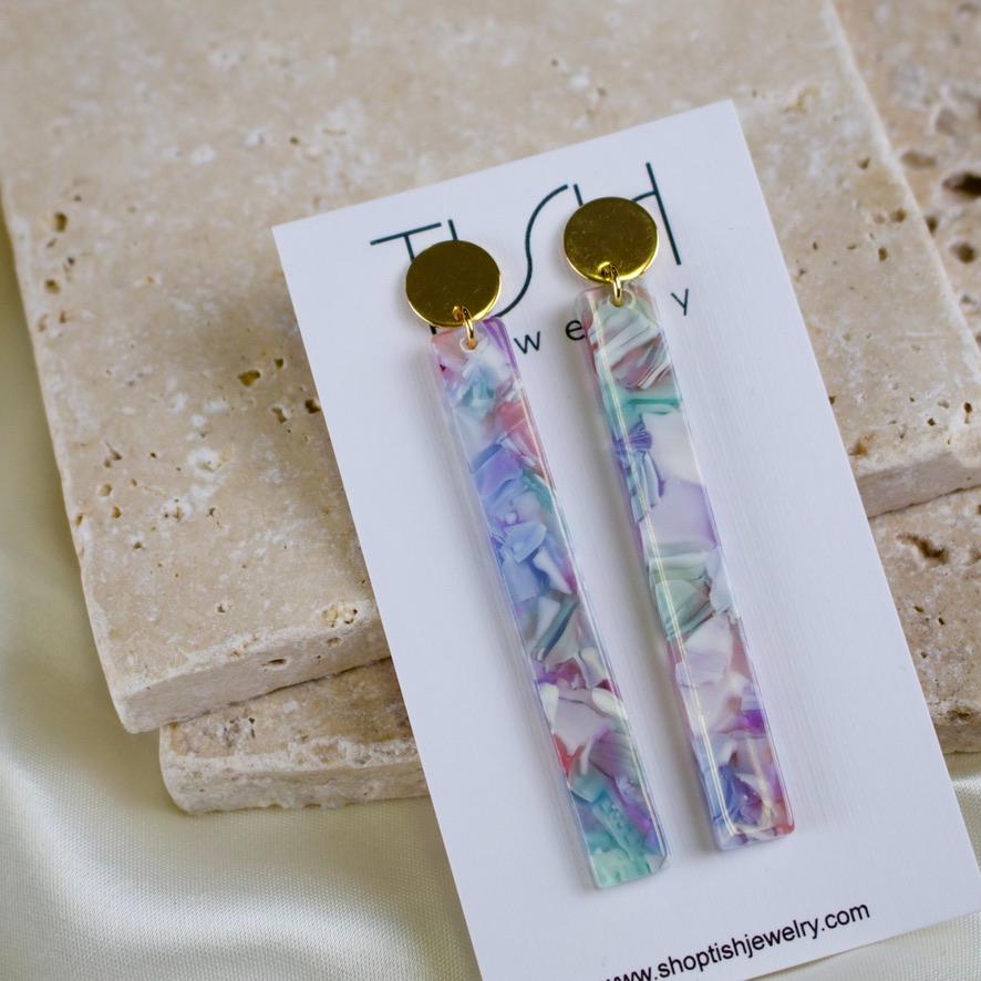 Ellie // Pastel Bar Earrings