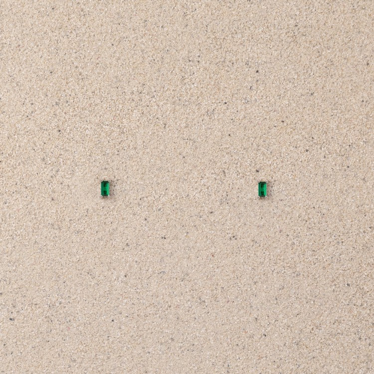 Rema // Emerald Green Rhinestone Studs
