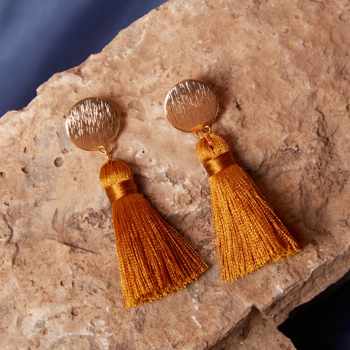 Halo // Gold Tassel Earrings