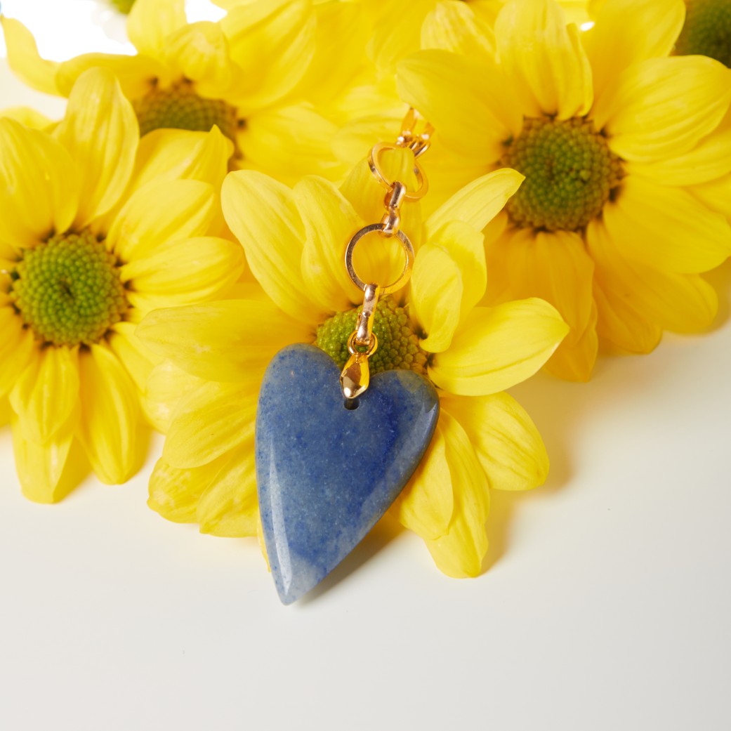 Serena // Blue Aventurine Heart Necklace