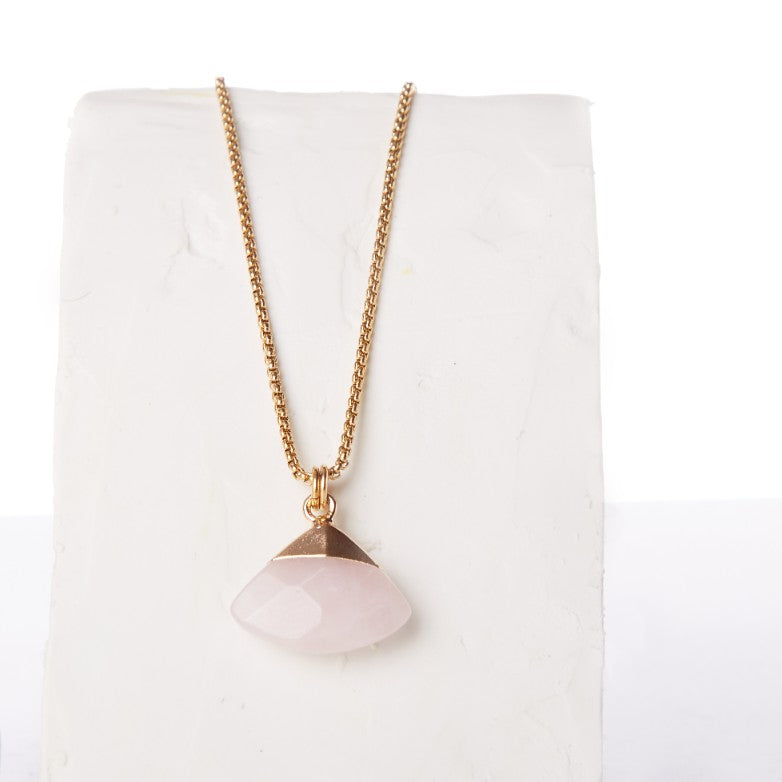 Remi // Adjustable Rose Quartz Necklace