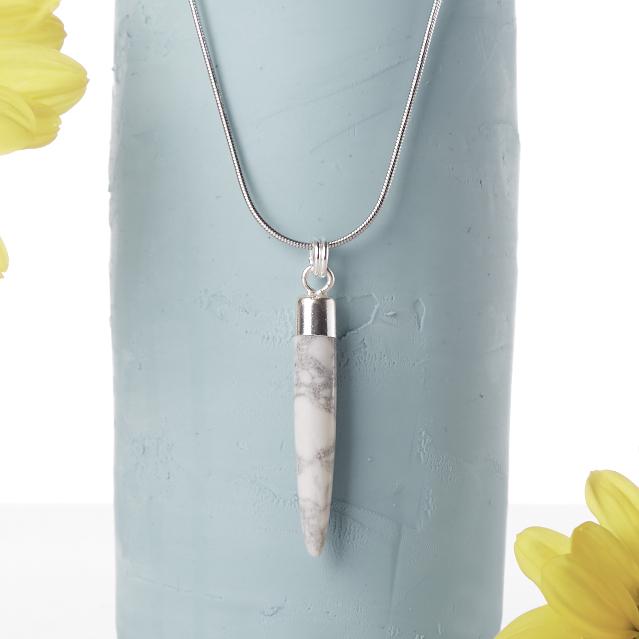 Blythe // Silver Howlite Necklace