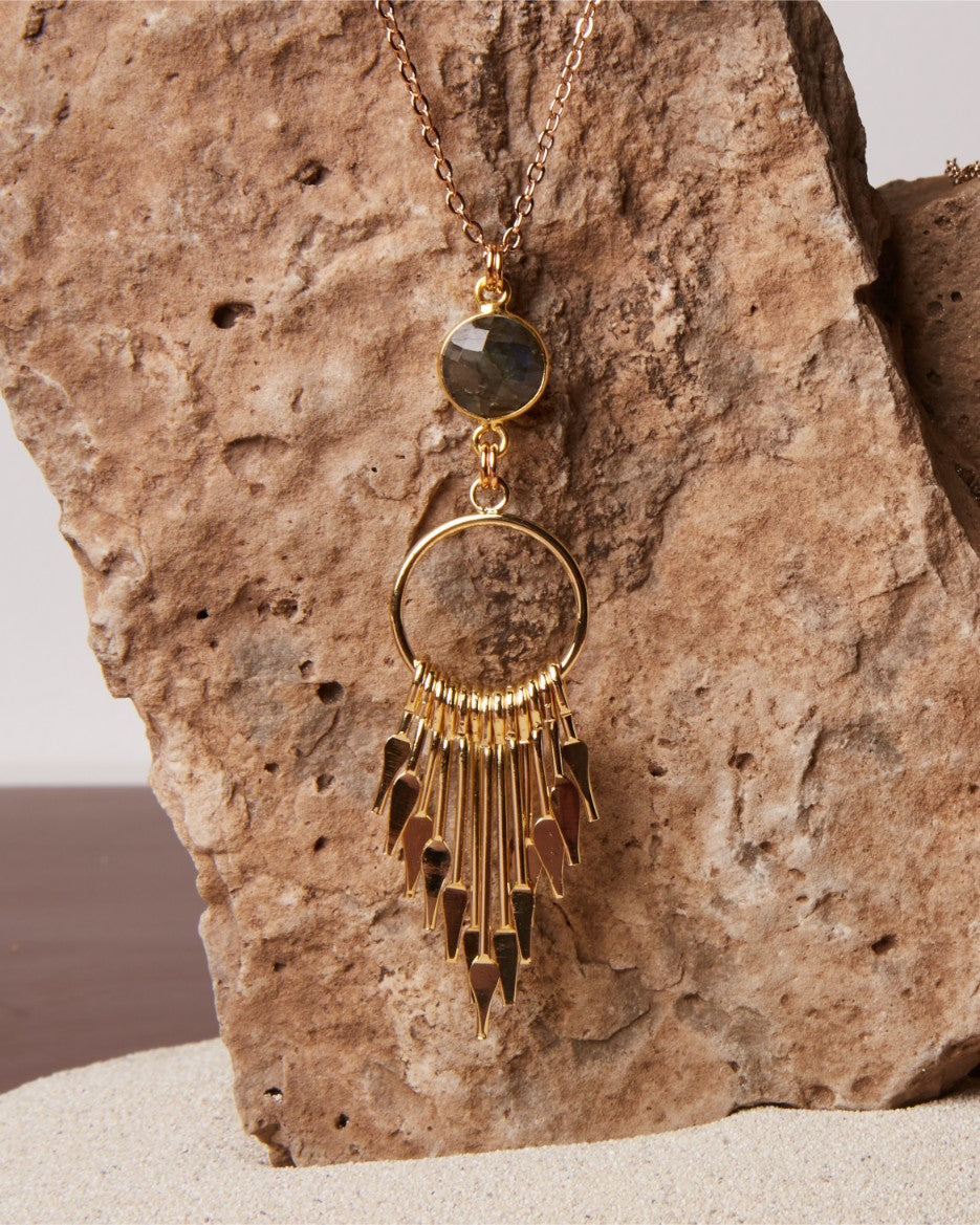 Grace // Labradorite Spike Necklace