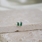 Rema // Emerald Green Rhinestone Studs