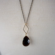 N7 - Black Obsidian Teardrop Necklace