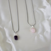 N035 - Chunky crystal pendant necklace