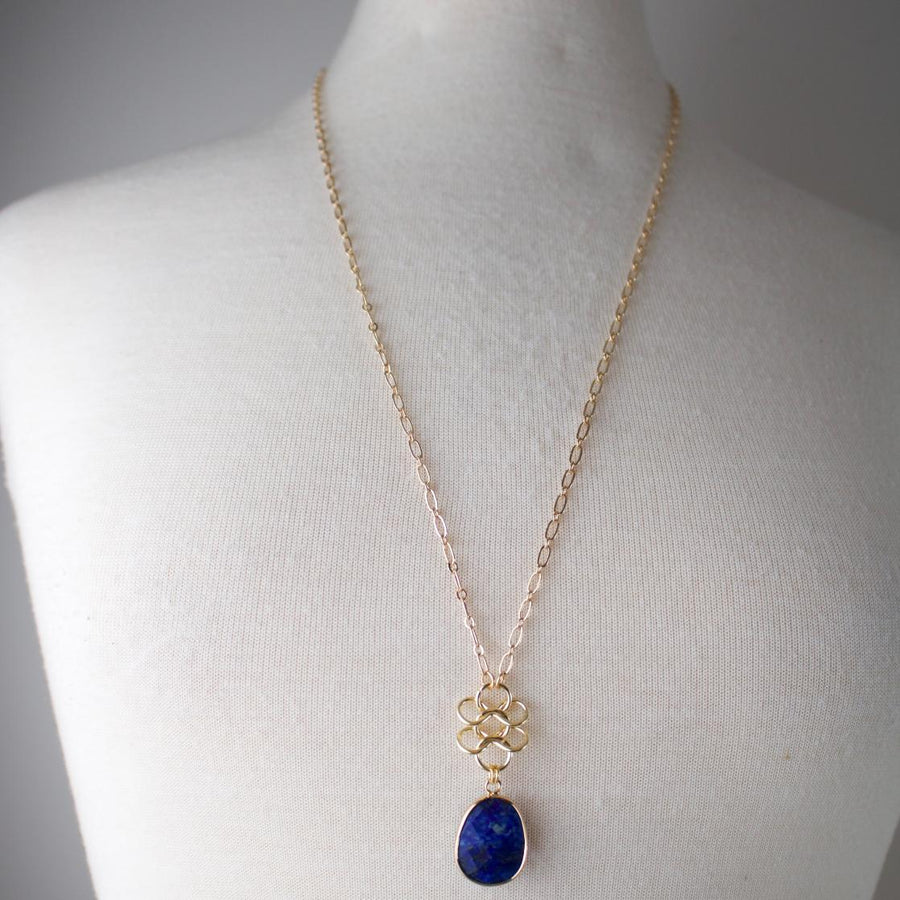 Oda // Lapis Lazuli Oval Pendant Necklace