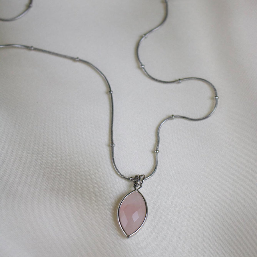 Suzie // Rose Quartz Charm Necklace