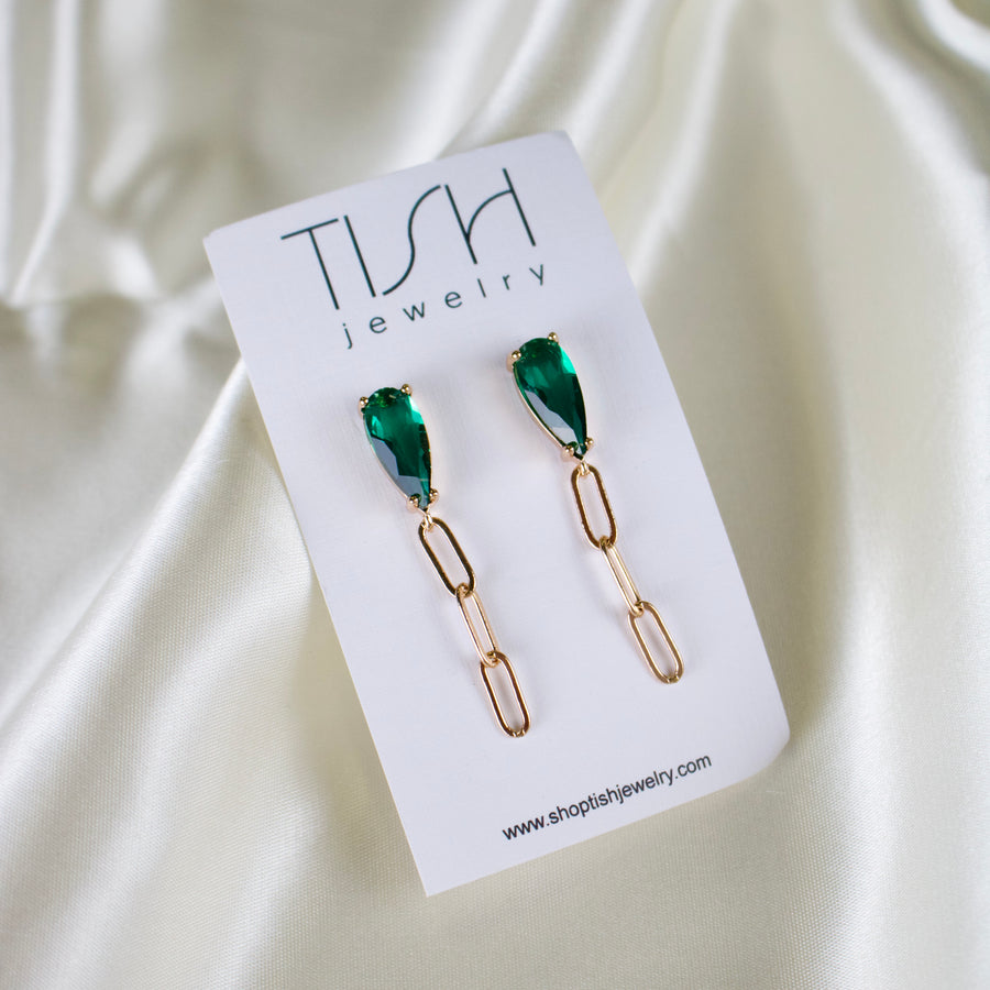 Etta // Large Colourful Glass Stud Earring