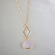 Rosa // Teardrop Quartz Pendant Necklace