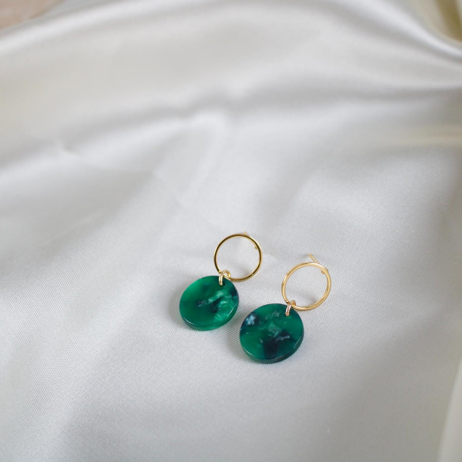 Theo // Round Acetate Earrings