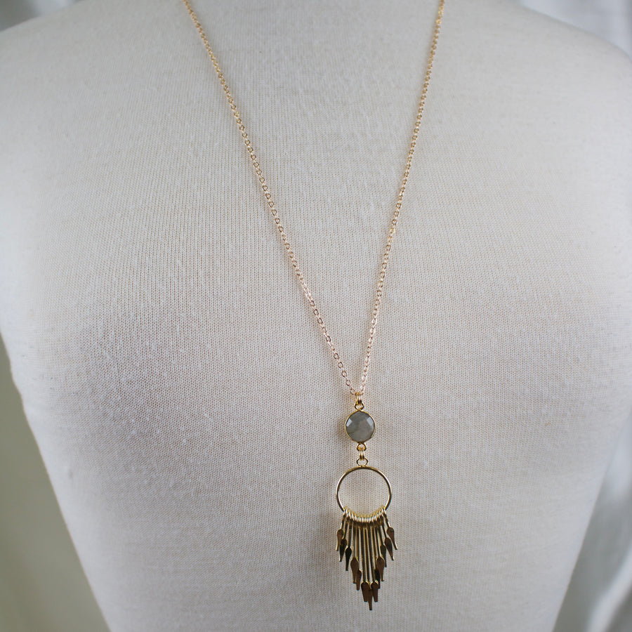 Grace // Labradorite Spike Necklace