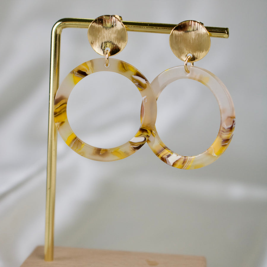 Delilah // Circular Acetate Earrings