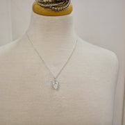 N036 - Dainty white howlite pendant necklace