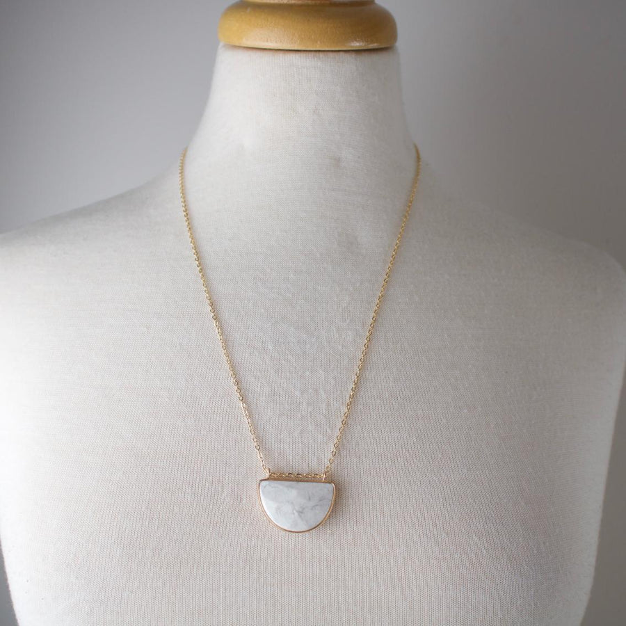 Hattie // White Howlite Necklace