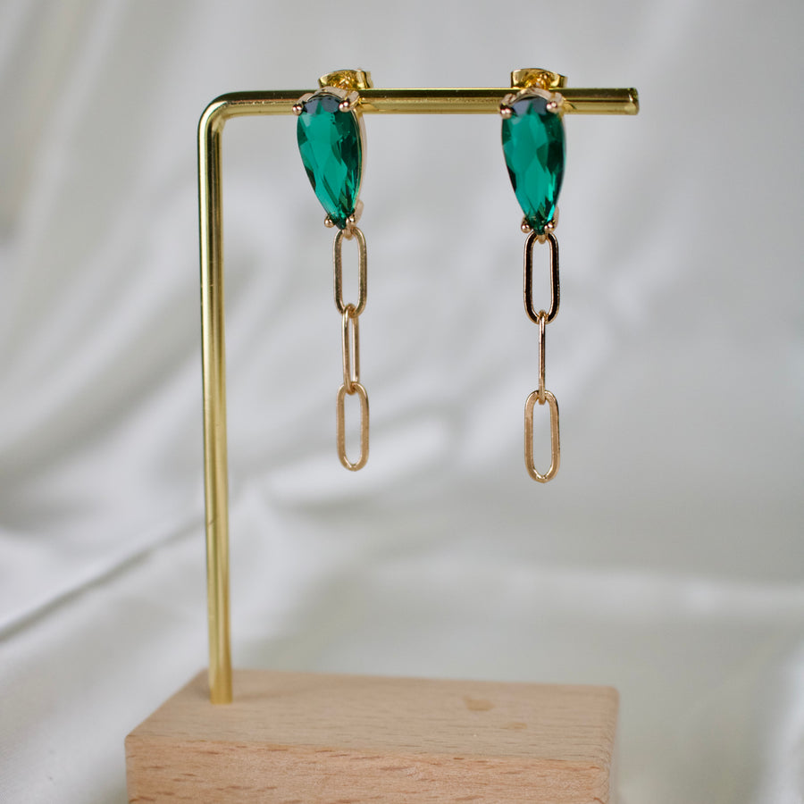 Etta // Large Colourful Glass Stud Earring