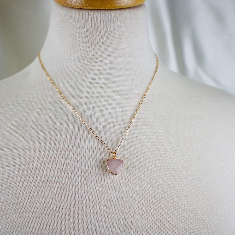 Celeste // Crystal Heart Necklace