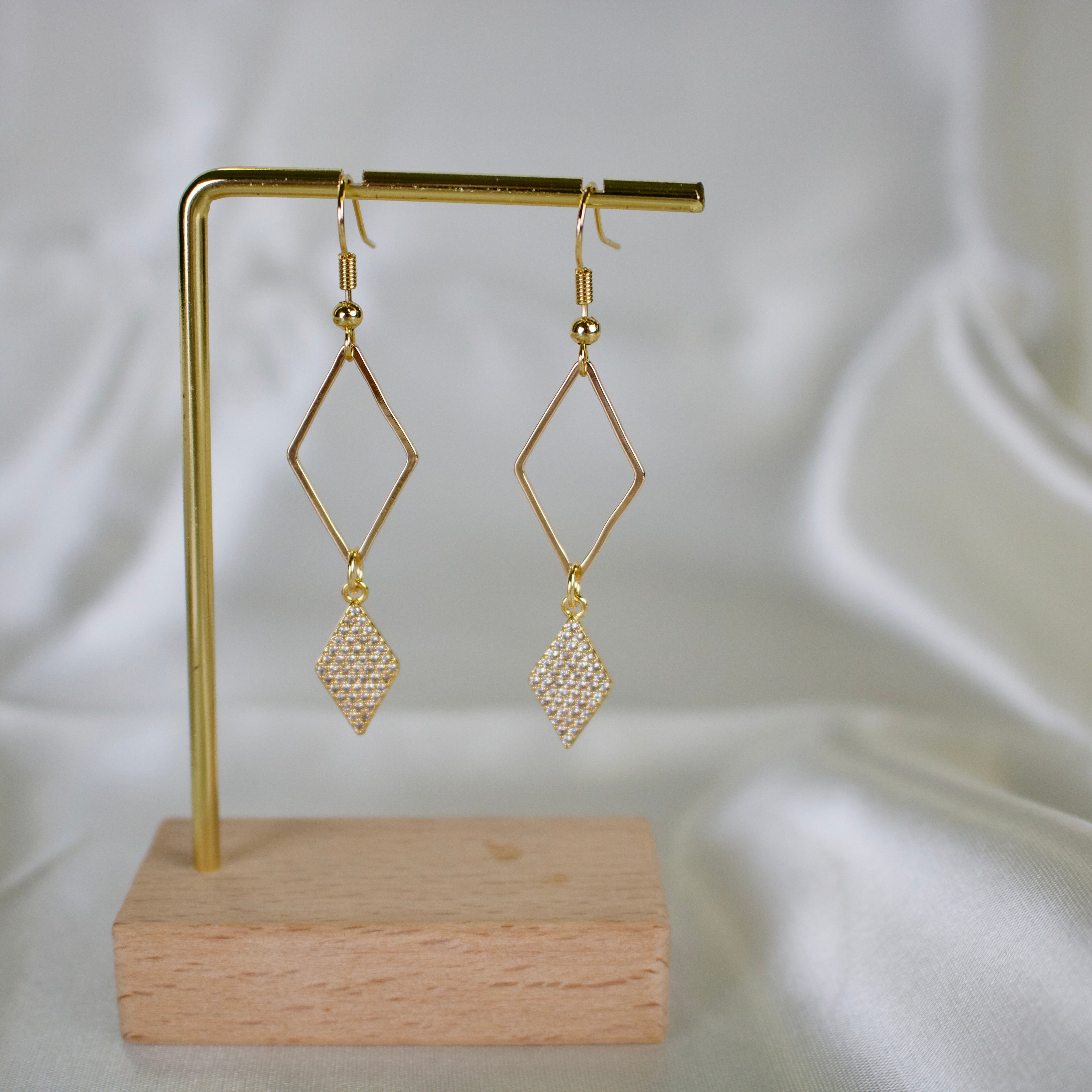 Echo // Rhinestone Dangle Earrings