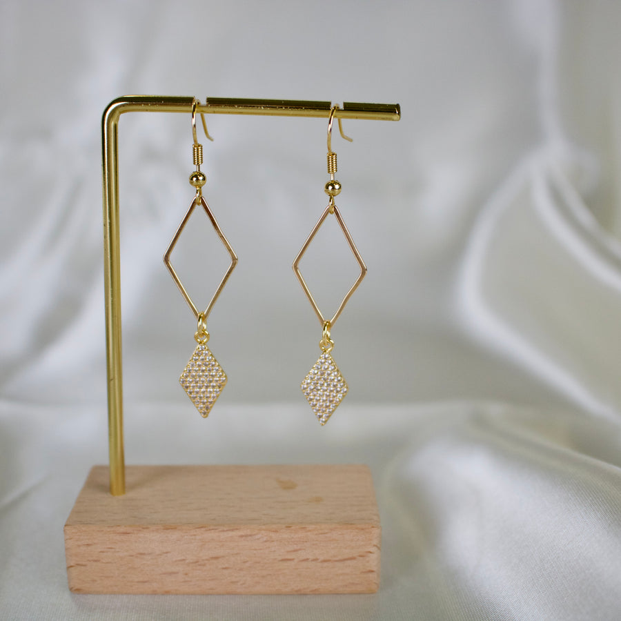 Echo // Rhinestone Dangle Earrings