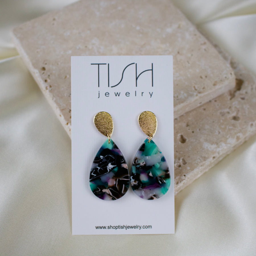 Nessa // Teardrop Charm Earrings