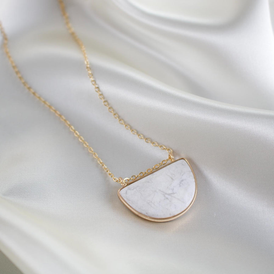 Hattie // White Howlite Necklace