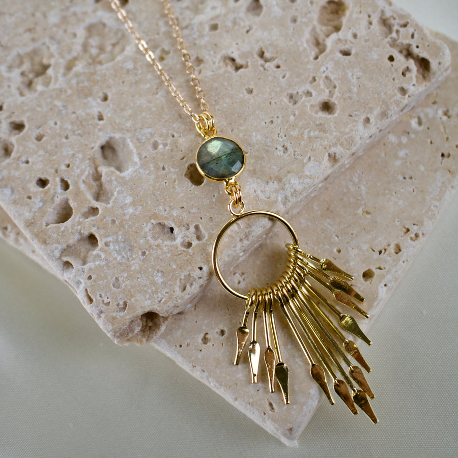 Grace // Labradorite Spike Necklace