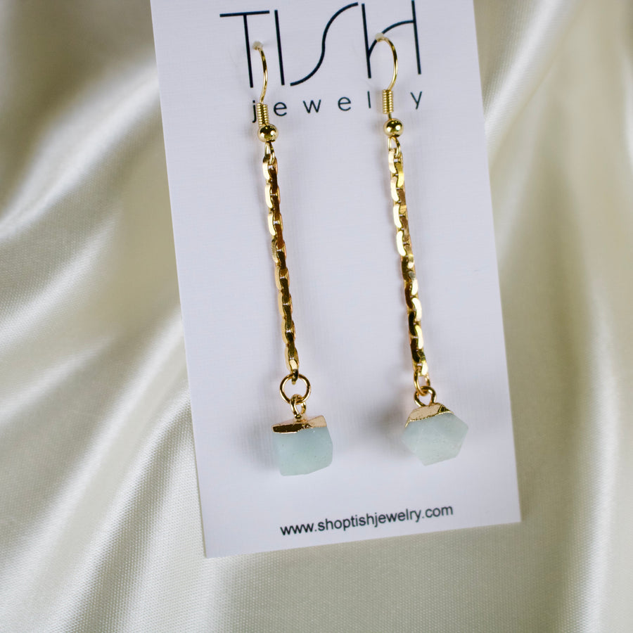 Zuri // Amazonite Charm Chainlink Earring