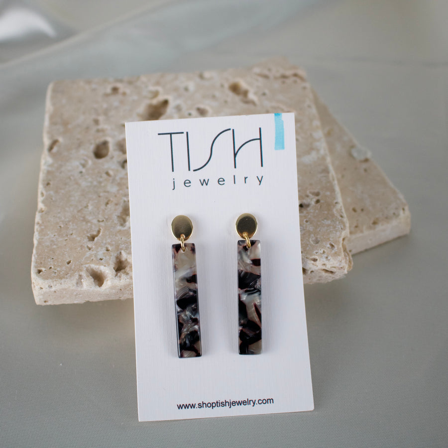 E39 - Acetate Bar Earring