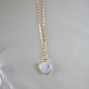 Celeste // Crystal Heart Necklace