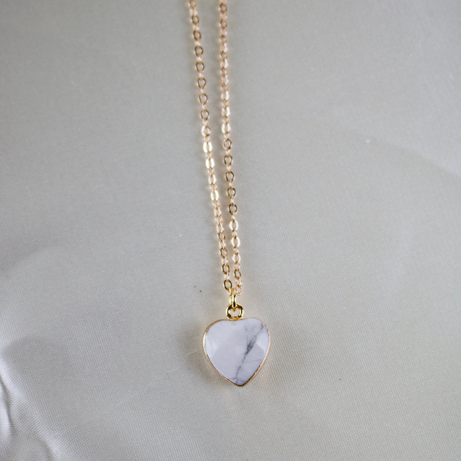 Celeste // Crystal Heart Necklace