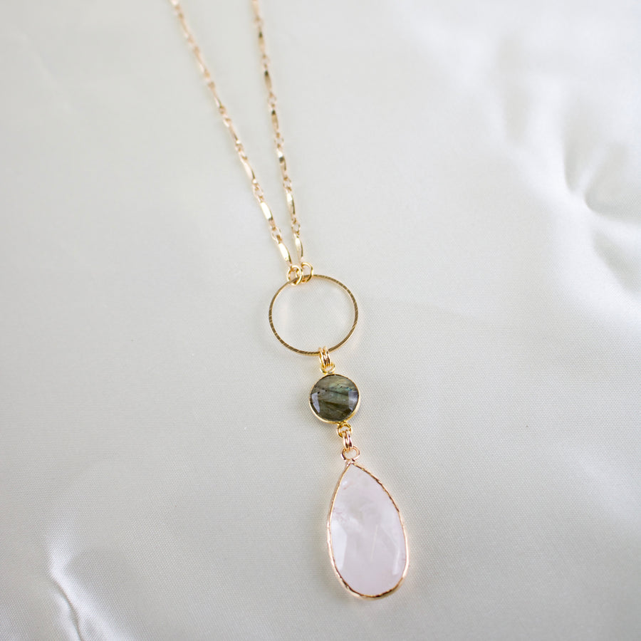 Cherice // Quartz & Labradorite Necklace