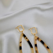 Shai // Blonde Tortoise Teardrop Earring