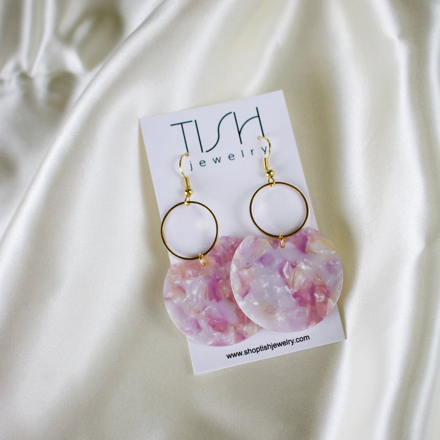 Flora // Pink Dangle Earrings