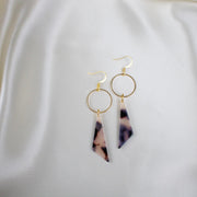 Liv // Blonde Tortoise Triangle Earrings