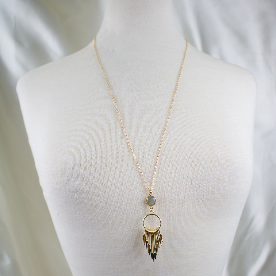 Grace // Labradorite Spike Necklace