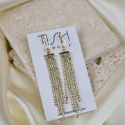 Rocha // Rhinestone Dangle Earrings