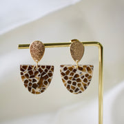 Mocha // Brown Mosaic Earrings