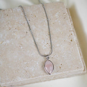 Suzie // Rose Quartz Charm Necklace