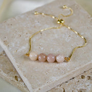 Quinn // Moonstone Bead Adjustable Bracelet