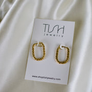 Bayley // Hammered Oval Hoop