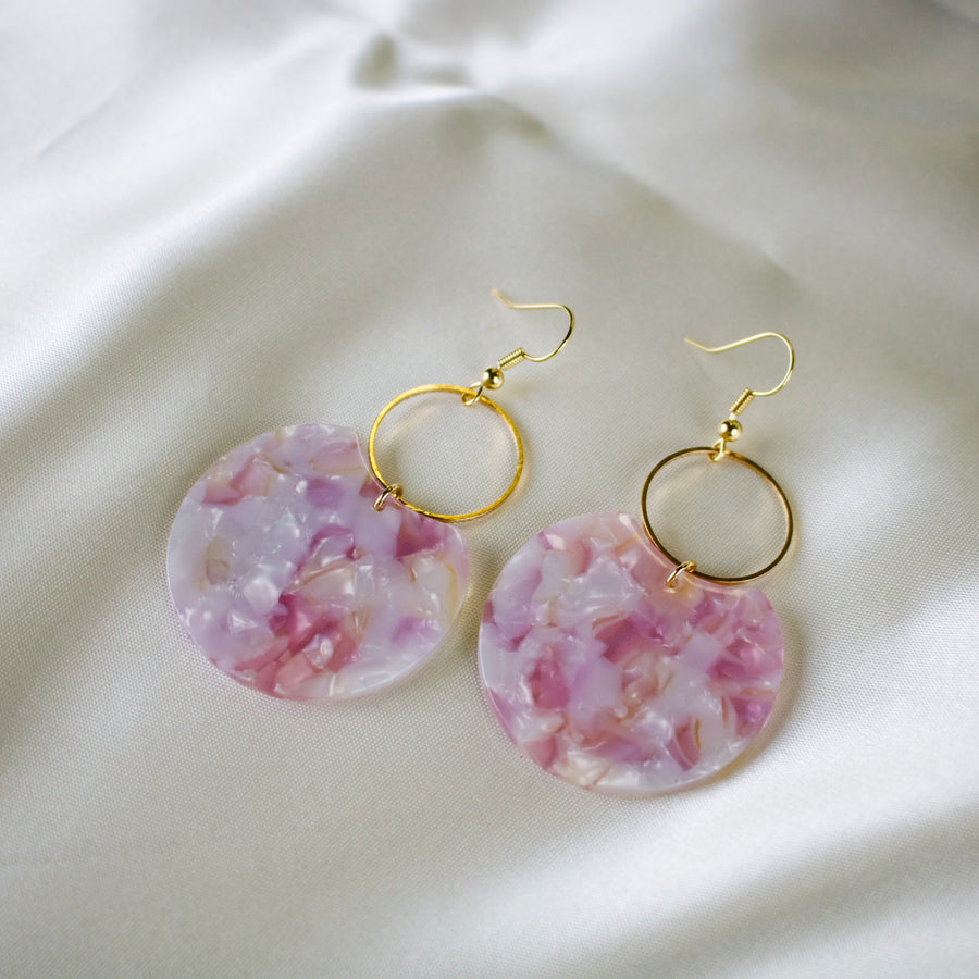 Flora // Pink Dangle Earrings