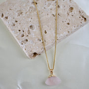 Remi // Adjustable Rose Quartz Necklace