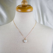 Celeste // Crystal Heart Necklace