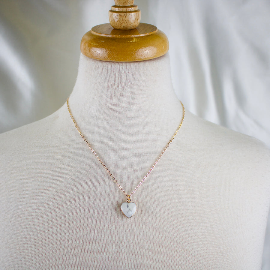 Celeste // Crystal Heart Necklace