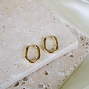 Hayden // Oval Hoop Earrings